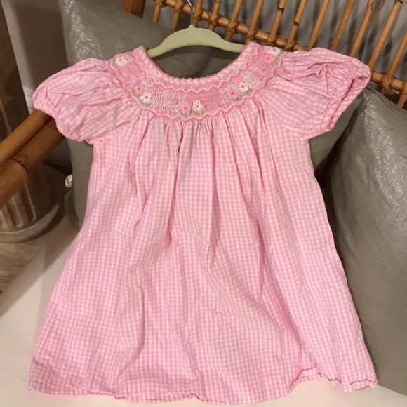 NWOT Smocked Pink Les Petite Soleils Dress - Picture 1 of 3
